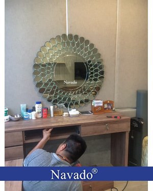 Gương bàn trang điểm nghệ thuật Peacock