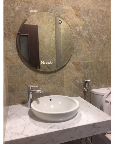 Gương tròn phòng tắm mài vát đẹp phi 60cm