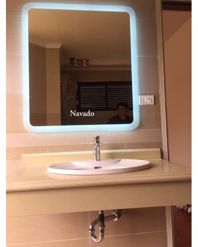 Gương chữ nhật phòng tắm led hắt 70 x 90cm