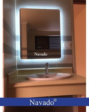 Gương chữ nhật phòng tắm led hắt 70 x 90cm