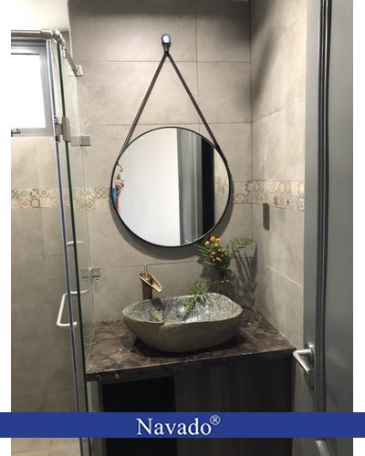 Sản xuất gương dây da phòng tắm cao cấp 60cm