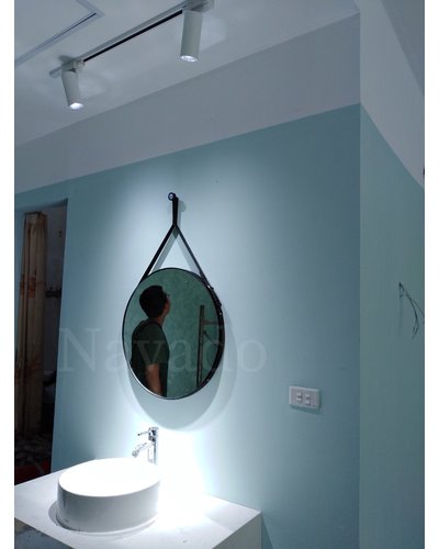 Sản xuất gương treo dây da cao cấp phòng tắm 50cm