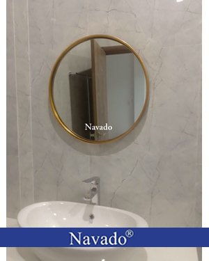 Sản xuất gương phòng tắm tròn decor home 60cm
