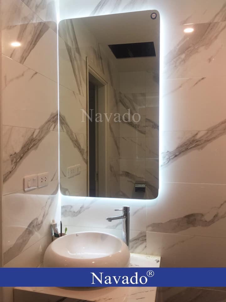Gương nhà tắm có đèn LED (Hình Chữ nhật)