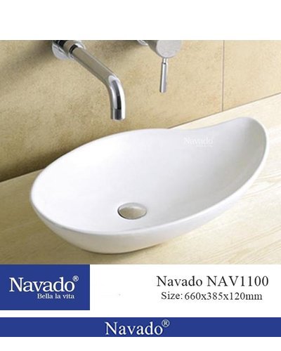 Chậu sứ nghệ thuật cao cấp phòng tắm NAV1100
