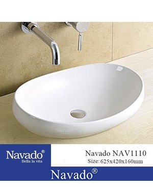 Chậu sứ nghệ thuật cao cấp decor phòng tắm NAV 1110