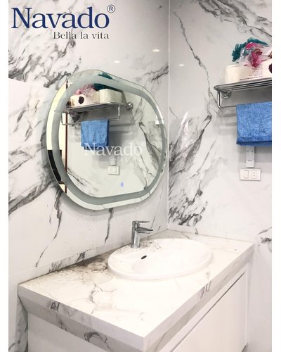 Gương đèn decor theo thiết kế cho phòng tắm cao cấp