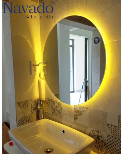 Gương elip đèn phòng tắm cao cấp 