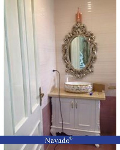 Gương treo tân cổ điển cho phòng tắm nghệ thuật