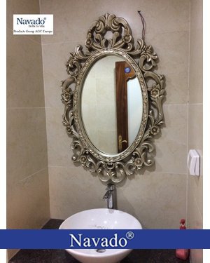 Gương treo tân cổ điển cho phòng tắm nghệ thuật