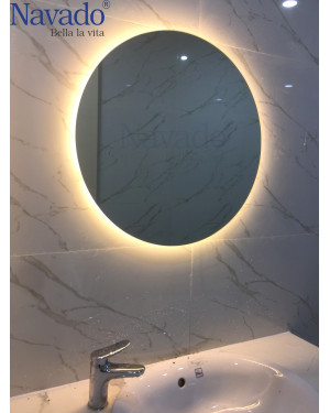 Gương tròn led hắt sáng trắng 60cm