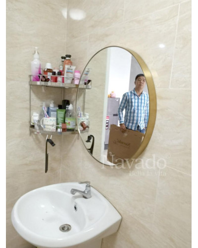 Sản xuất gương tròn khung inox phòng tắm Cao Cấp