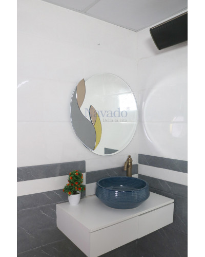 Gương trang trí decor màu cho phòng tắm 