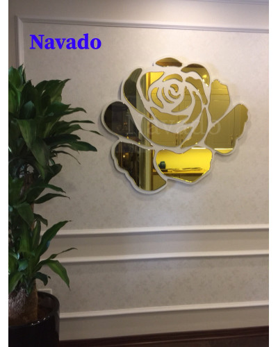 Gương hoa hồng treo tường decor Navado