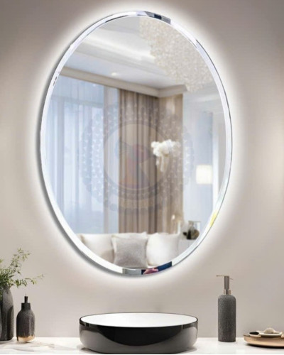 Gương phòng tắm oval đèn led NAV 1014D