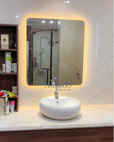 Gương phòng tắm đèn led vuông NAV 1013D