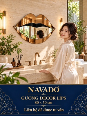Gương phòng tắm Lips NAVADO 80 x 50 cm