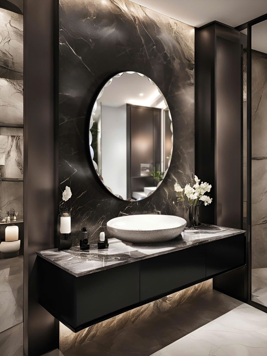 Gương nhà tắm hình elip